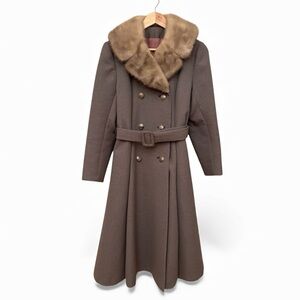 Vintage Grey‎ Wool Twirl Coat